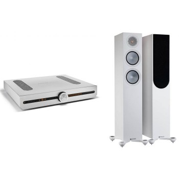 Roksan Attessa Streaming Amplifier + Monitor Audio Silver...