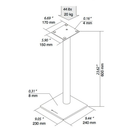 Norstone Epur Stand Silver
